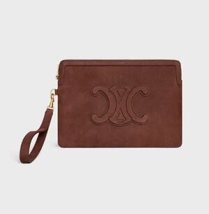 CELINE SMALL POUCH WITH STRAP CUIR TRIOMPHE IN Grained Calfskin